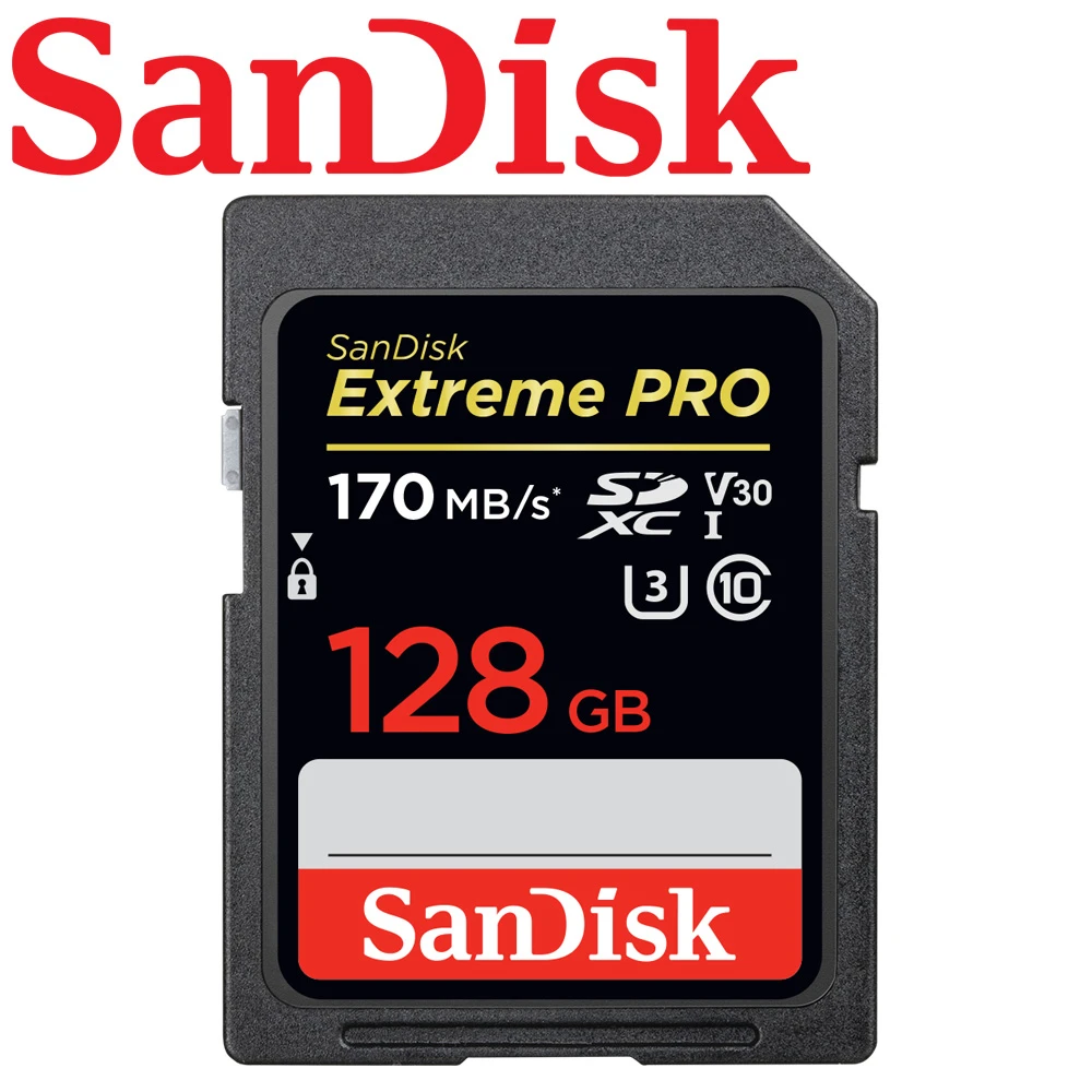 【SanDisk 晟碟】128GB 170MB/s Extreme PRO SDXC SD UHS-I V30 U3 記憶卡(平輸)