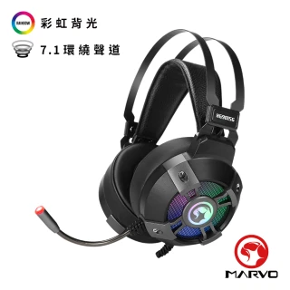 【MARVO 魔蠍】HG9015G RGB 7.1聲道電競耳罩式耳機(電競、耳機、7.1聲道、耳罩式)