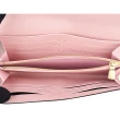 【Louis Vuitton 路易威登】LV N60114經典SARAH系列DAMIER帆布格子標誌釦式長夾(芭蕾粉)