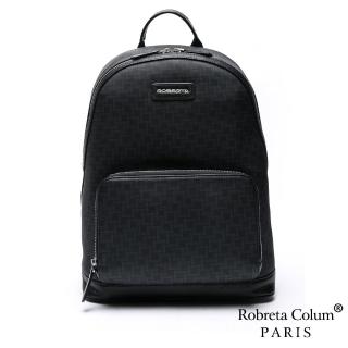 【Roberta Colum】真皮包包 商務精英尊爵牛皮後背包