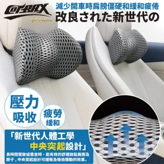 Cotrax 人體工學透氣頭枕 黑色 開車疲勞 肩膀僵硬 放鬆 舒壓 壓力 頸椎 痠痛 Momo購物網