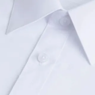 【CHINJUN】抗皺襯衫-長袖 素色白 編號：8001(男性 商務 襯衫 好穿 舒適)