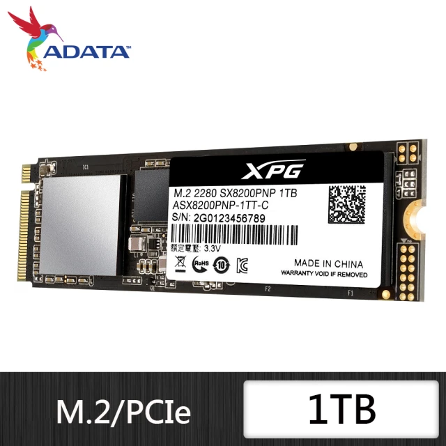 【ADATA 威剛】XPG SX8200Pro_1TB M.2 2280 PCIe TLC固態硬碟(讀：3500M/寫：3000M)