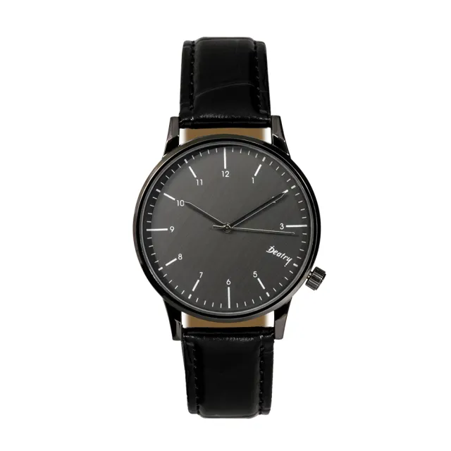 【iDeatry】韓風皮革錶帶  簡約金屬紋手錶(手錶 男錶 女錶 對錶 生日 情人節 交換禮物)