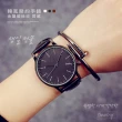 【iDeatry】簡約金屬紋手錶 韓風皮革錶帶(手錶 男錶 女錶 對錶 生日 情人節 交換禮物)
