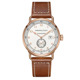 【HAMILTON 漢米爾頓】Pioneer Auto Chrono 復刻計時腕錶(H77745553)