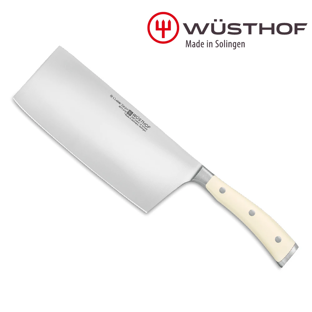 【WUSTHOF 三叉】CLASSIC IKON 18cm中式片刀(creme 菜刀)