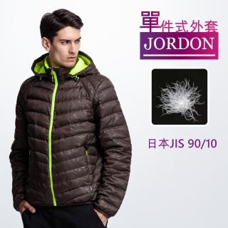 【JORDON 橋登】極暖印花羽絨外套(986 墨綠)