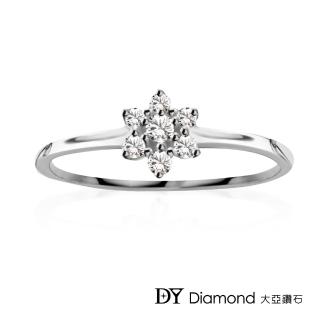 【DY Diamond 大亞鑽石】L.Y.A輕珠寶 18K白金 捧花 鑽石線戒