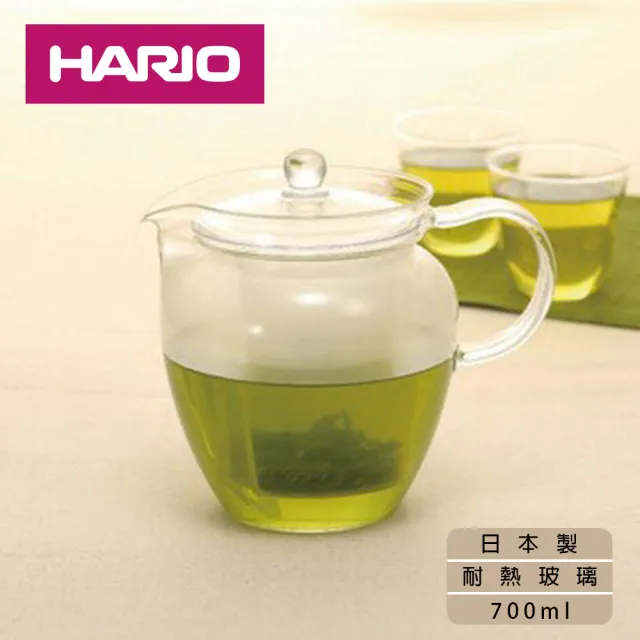【HARIO】耐熱玻璃圓型急須壺-700ml