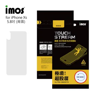 【iMos】Apple iPhone X/Xs(Touch Stream 霧面背面保護貼)