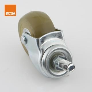 【特力屋】2吋PU耐磨型活動透明輪3/8吋牙-25kg