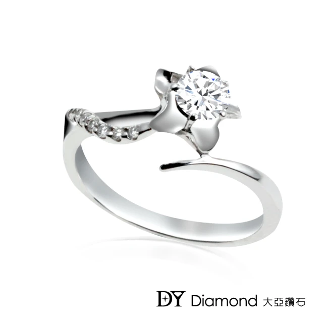 【DY Diamond 大亞鑽石】18K金 0.20克拉 花造型鑽石女戒