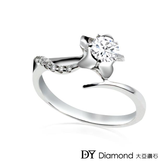【DY Diamond 大亞鑽石】18K金 0.15克拉 花造型鑽石女戒