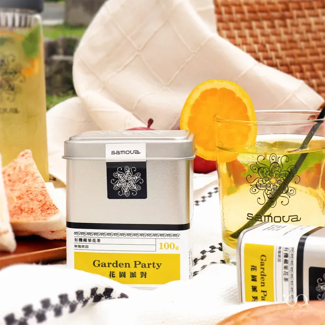 Samova 歐洲時尚茶飲 有機蘋果花茶 水果茶 無咖啡因 Garden Party 花園派對 Tea Tin系列 Momo購物網
