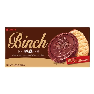 【Lotte 樂天】BINCH巧克力餅乾(102g)