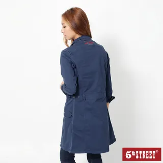 【5th STREET】女色布洋裝式長版外套-2色任選