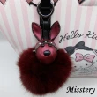 【Misstery】鑰匙圈太空兔狐狸毛韓風造型鑰匙圈(進口狐狸毛款式)