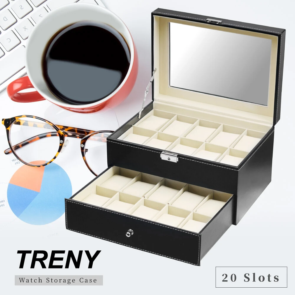【TRENY】20位 手錶收納盒 - 經典皮革(錶盒)