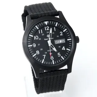 【玖飾時尚】搭載SEIKO機芯全黑帆布錶(手錶)