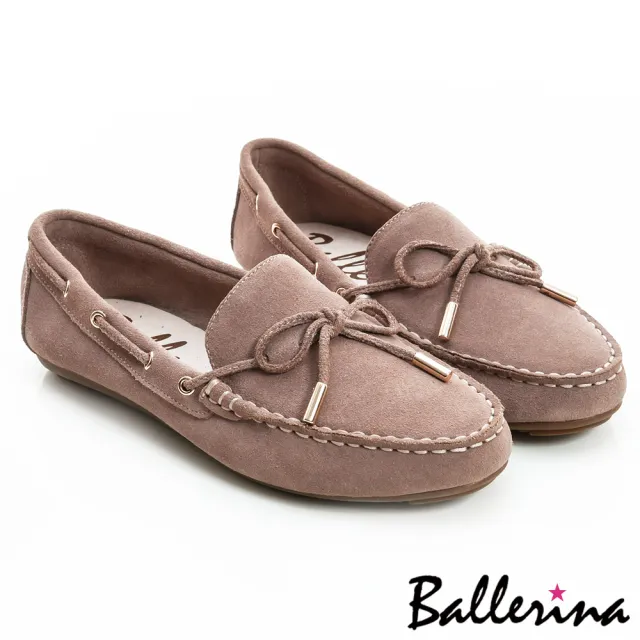 【Ballerina】牛麂皮綁帶蝴蝶帆船莫卡辛鞋(共十四色)