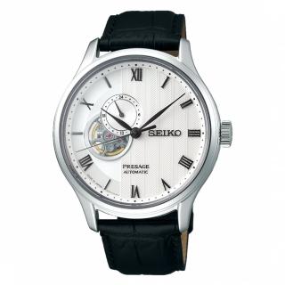 【SEIKO 精工】Presage羅馬開芯機械腕錶-黑(4R39-00W0P/SSA379J1)