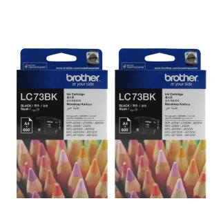 【brother】2黑墨匣組★LC73BK 黑色墨水匣組合