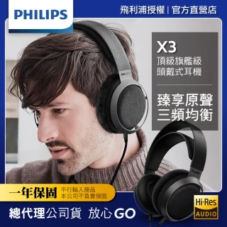 【Philips 飛利浦】Hi-Res頭戴式旗艦耳機(X3)