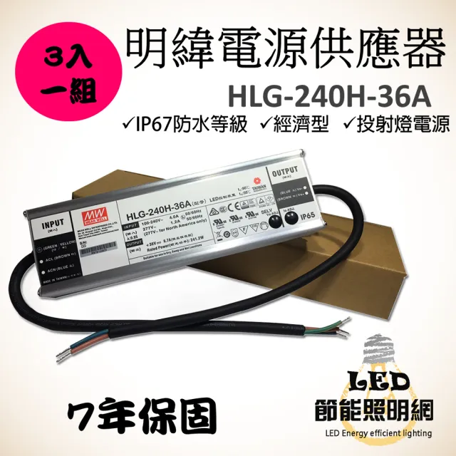 JIUNPEY 君沛】3入組HLG-240H-36A 驅動電源變壓器(電源供應器) - momo