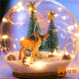 【iSFun】夢幻水晶球＊聖誕雪花情境玻璃球燈/小鹿