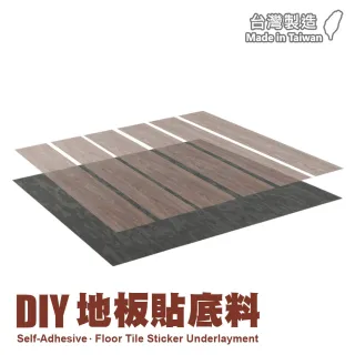 【樂嫚妮】台灣製 地板貼專用底料 1坪共4片(免除膠 不傷地板)