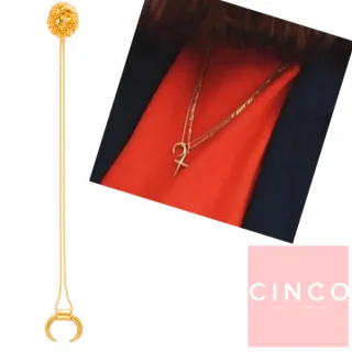 【CINCO】葡萄牙精品 Mini shout necklace 24K金新月項鍊 迷你款(925純銀)