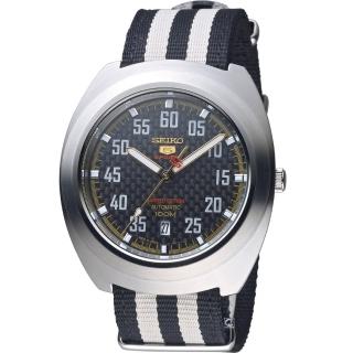 【SEIKO 精工】五號賽車帆布限量機械表(4R35-01M0G SRPA93J1)