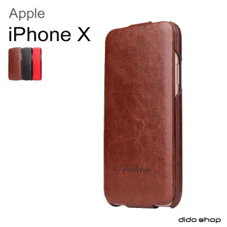 【Didoshop】iPhone X 上掀蓋式手機皮套 手機殼(FS030)