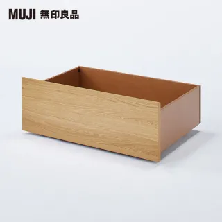 【MUJI 無印良品】木製床架用床下收納盒/橡木/2個入(大型家具配送)