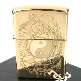 【Zippo】美系~Tiger and Dragon-龍虎陰陽太極圖案打火機