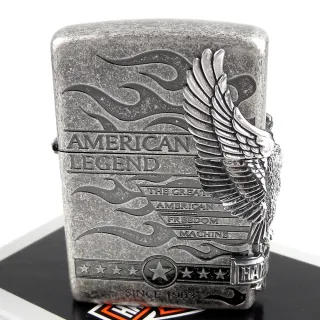 【Zippo】日系~Harley-Davidson-哈雷-3面連續金屬貼飾打火機