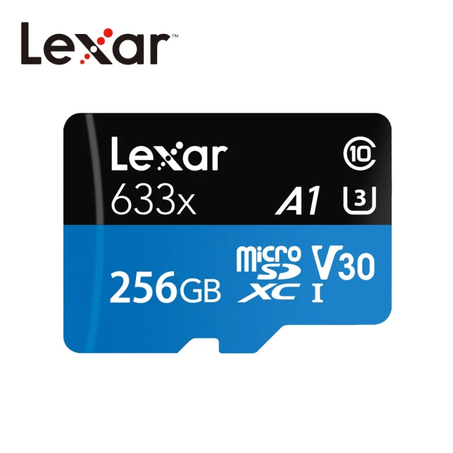 第08名 【Lexar 雷克沙】256GB High-Performance 633x microSDXC UHS-I A1 V30 記憶卡