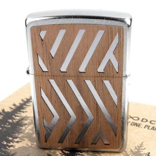 【Zippo】美系~WOODCHUCK-核桃木貼片打火機-買一顆！種一棵樹！
