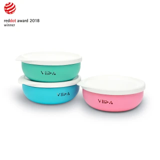 【VIIDA】Souffle抗菌不鏽鋼餐碗(台灣生產製造)