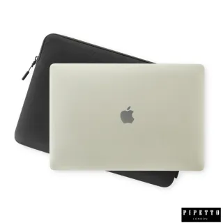 【Pipetto】MacBook 16/15吋 Ultra Lite Sleeve 鑽石紋防撕裂布電腦包-黑色(電腦包)