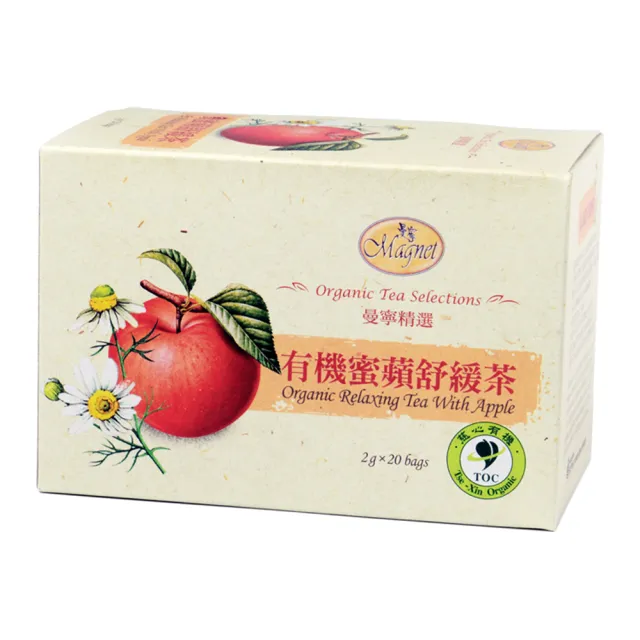 曼寧 有機蜜蘋舒緩茶包2gx20入 有機花草茶 洋甘菊 Momo購物網