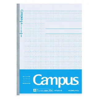 【KOKUYO】學習專用Campus筆記本 圖表用30行(藍)