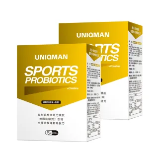 【UNIQMAN】運動乳酸菌+肌酸 素食膠囊(60粒/盒；2盒組)