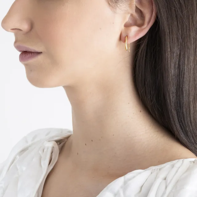 【CINCO】葡萄牙精品 CINCO Rosemere earrings 925純銀鑲24K金 迷你岩漿耳環(925純銀24K金)