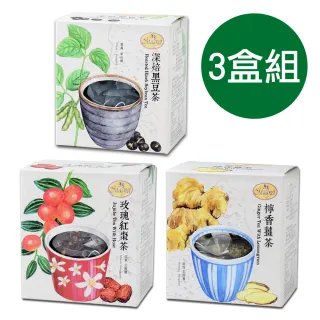 曼寧 台灣花茶精選3盒組 玫瑰紅棗黑豆茶檸香薑茶 Momo購物網