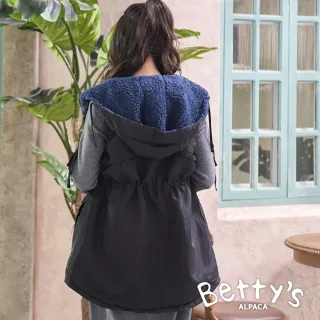 【betty’s 貝蒂思】內刷毛無袖鋪棉背心外套(黑色)