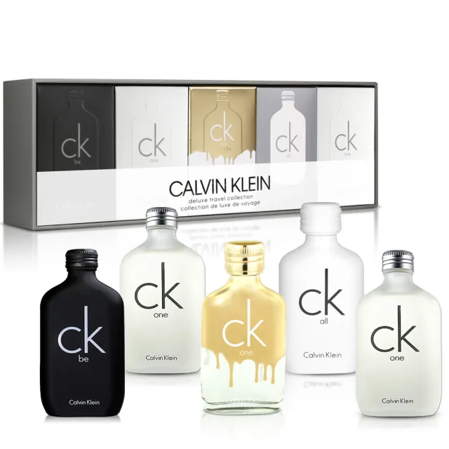 【Calvin Klein】CK 中性淡香水小香禮盒10mlx5入(CK one CK be CK all CK GOLD)