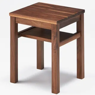 【MUJI 無印良品】無垢材桌邊凳/板座/胡桃木/(大型家具配送)