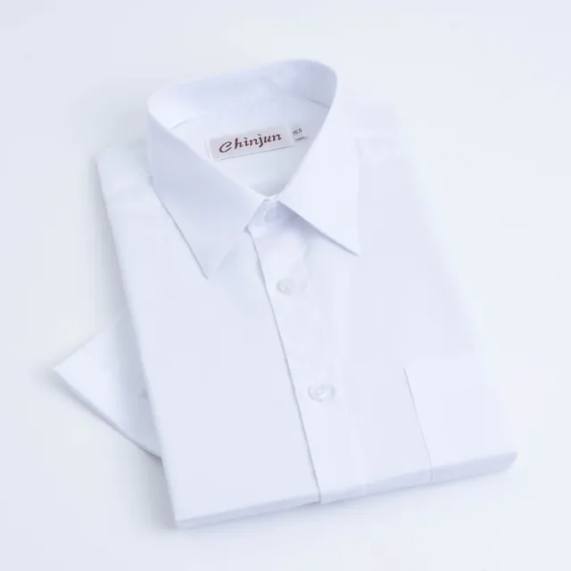 【CHINJUN】抗皺襯衫-短袖、素色白、編號：s8001(#CHINJUN#勁榮#襯衫#短袖#白色#商務)